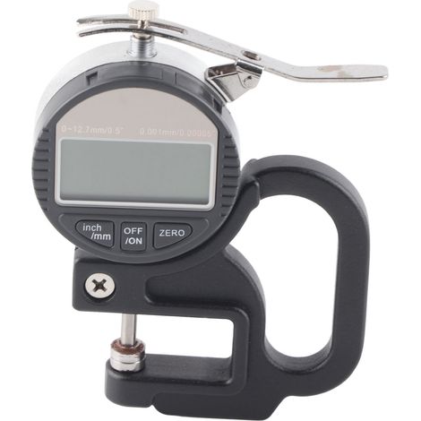 Digital Display Paper Leather Cloth Thickness Gauge Measuring Tool Range 0‑12.7mm 0.001mm
