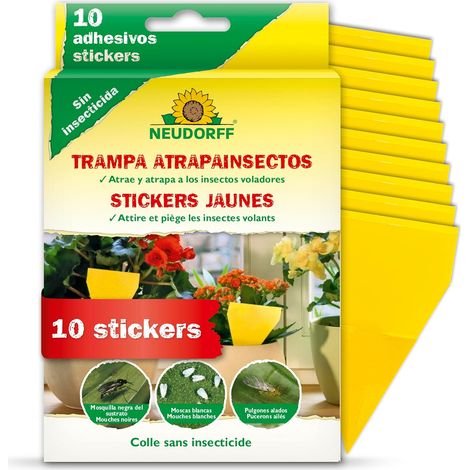 Stickers Jaunes - Produit Anti Thrips et piege Insectes Volants, Sticker Mouche pour Plantes d’intérieur, sans Insecticide, 10 pièces (1/5)