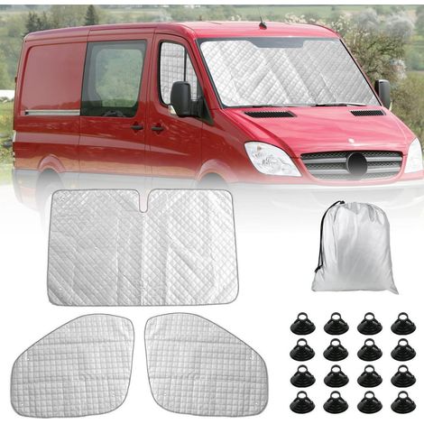 Thermomatte Fahrerhaus für Mercedes Sprinter 2006-2018, 3-teilig, UV-Schutz, Verdunkelung (1/5)