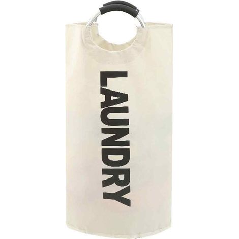 Wasmand - 90 L - Impermeable - Con Asas Acolchadas - Vertical - Plegable - Beige (1/5)