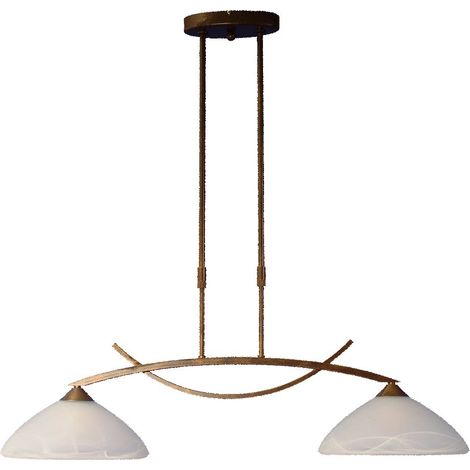 Lampe suspendue salle à manger Verona 1 Brun bronze à 2 lumières - 2476-21-51 (1/3)