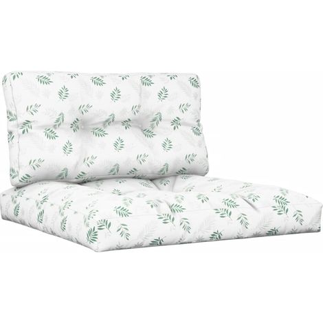Maison Exclusive - Cuscini per Pallet 2 pz Motivo a Foglie Tessuto
