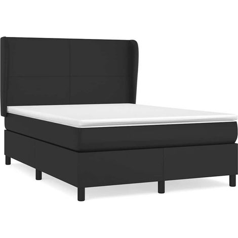 Maison Exclusive - Boxspringbett mit Matratze Schwarz 140x200 cm (1/5)