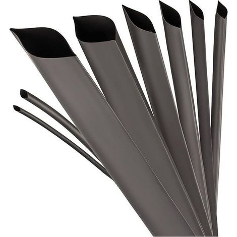 Black heat shrink tubing by the meter with adhesive - Ø 15mm 1 meter 3:1 kit - for cable insulation. Soldered connections. (1/4)