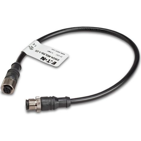 Câble SWD E/S,5 pôles,0,3m,M12-M/M12-F 000179543 EATON SWD4-M3LR5-1-2S