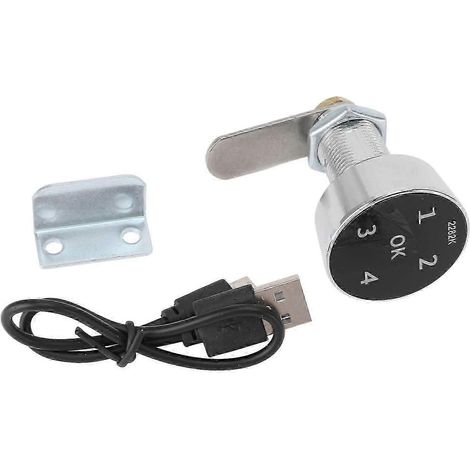Serrure électronique à code pour armoire, serrure à combinaison numérique avec clavier tactile intelligent en aluminium, compatible avec les armoires, boîtes à outils, boîtes aux lettres, classeurs, c (1/5)