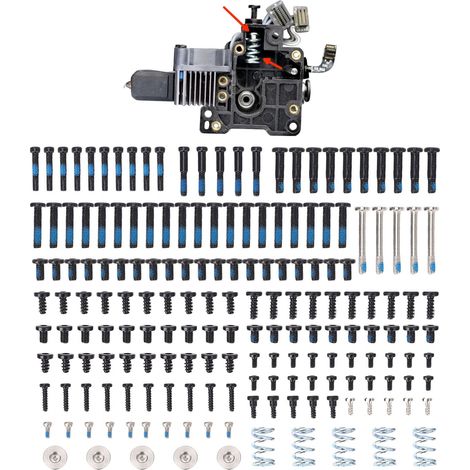 Kit de fixation pour imprimante 3D (vis et ressorts) avec fixations AMS, compatible avec les modèles Topzhu BambuLab X1/X1C/X1E/P1P/P1S. (1/5)