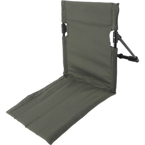 Chaise longue de plage pliante et portable pour adultes avec dossier réglable, vert olive. (1/5)