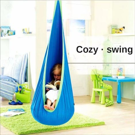 Green Mobility-Balançoire en nylon pour enfants, hamac suspendu, chaise à bascule, balançoire sensorielle pour intérieur et extérieur, 160 x 70 cm (1/5)