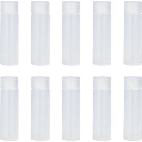 Lot de 10 flacons de shampoing vides et réutilisables, distributeurs de liquide de voyage-7.20X3.00X3.00CM-White (1/4)