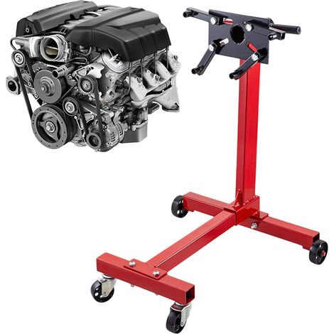 Support de moteur pour moteurs et agrégats - Charge maximale : 450 kg - Support en acier - Dispositif de levage de moteur - Équipement de garage pour SUV et voiture (1/5)