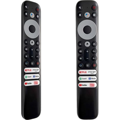 (2pcs)Remplacement Telecommande TCL RC902V pour TCL Smart TV 4K UHD QLED TV (Pas de Fonction vocale,Aucun Réglage Requis)