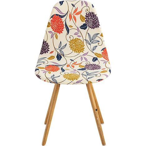 Housses de Chaise Salle à Manger Housse de Chaise scandinave pour Salle à Manger Extensibles 4 Pieces La Vigne des Fleurs (1/5)