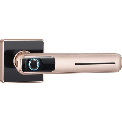 Nouveau Verrouillage Intelligent à Poignée et Empreinte Digitale pour Porte Intérieure Bois Bureau Remplacement Sphérique (1/4)