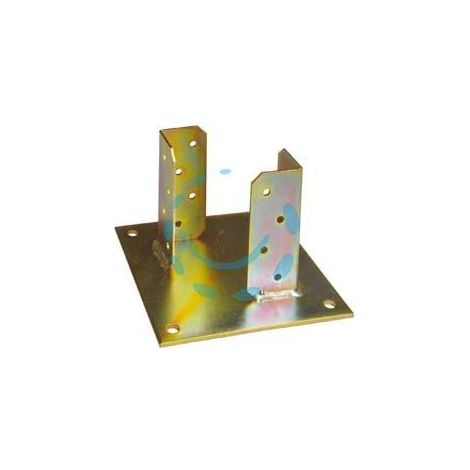 SUPPORTO A PAVIMENTO CON PIASTRA PER TRAVE - base mm.180x180 p/trave da mm.120x120x130h.