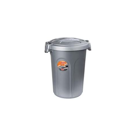 BIDONE MULTIUSO TOM IN POLIPROPILENE LT.46 COLORE SILVER- - cm.44,5x40x61h. - 2 pezzi STEFANPLAST