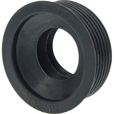 Schläfer 189812  Guarnizione per Lavello in Gomma Nera 1 1/4" per Tubo di Scarico DN50 HT, Foro Tubo Interno Ø 28/32mm, Esterno Ø 50 mm, Manicotto Sifone Ø 32/50mm (1/5)