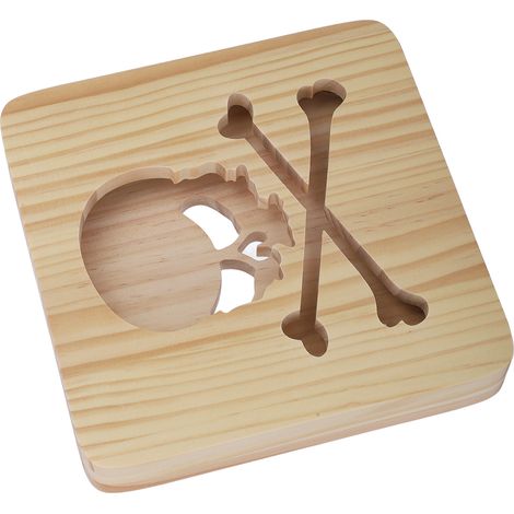 Veilleuse crâne d'Halloween en bois ajouré, lampe USB, décoration pour salon ou chambre (1/5)