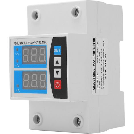 Dispositif de Protection Contre les Surcharges et Sous-Tensions, Affichage Numérique, Réarmement Automatique 240V-300V 40A (1/5)