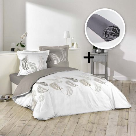 pack parure 1 housse de couette 240x220 + 2 to 63x63 goyave + 1 dh 140x190 (1/4)