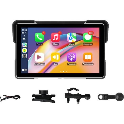 Affichage de tableau de bord de moto numérique, CarPlay sans fil, connectivité Bluetooth, 7,0 pouces Carplay (1/2)