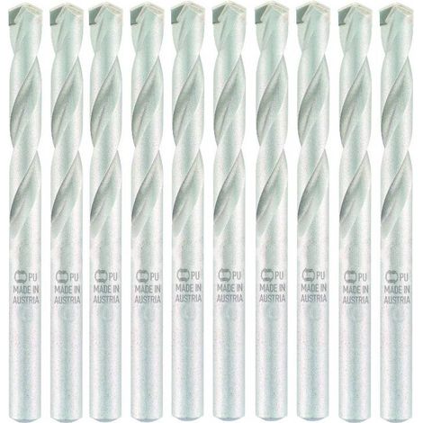 10 Forets à Pierre en Carbure DIN ISO 5468 Long Life 130° D. 5 x Lt. 85 x Lu. 39 x Q. 5 mm x Z2 - Diamwood