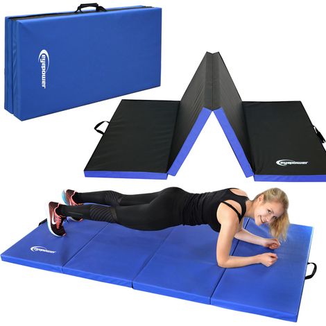 Materassino da Sport 200x100x5cm Blu-Nero