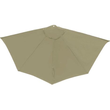 Housse de Remplacement Parasol Demi-Cercle 2,7m, Housse de Rechange pour Parasol de Balcon et Jardin, Protection Solaire et Imperméable (Sans Mât ni Socle)-Taupe (1/5)