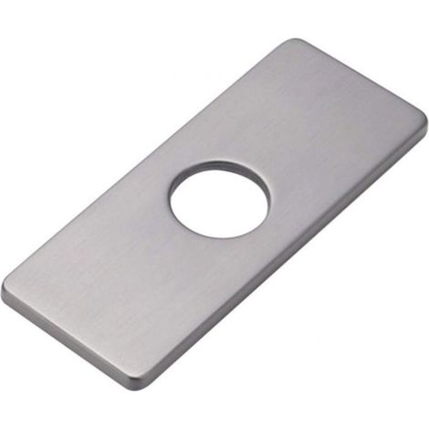 Plaque De Trou D'évier - Cache Trou Robinet Cuisine Salle De Bain - Acier Inoxydable - Pour Installation Robinet Trou Unique - 1 Pièce (1/4)