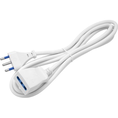 PROLUNGA ELETTRICA 3MT BIANCO SEZ.3X1,5 MAURER 16A DRITTA - CF. BLISTER