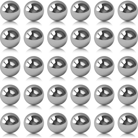 Bille en Acier Inoxydable, Billes Pleines Polies, Diamètre 10 mm, 30 Pièces