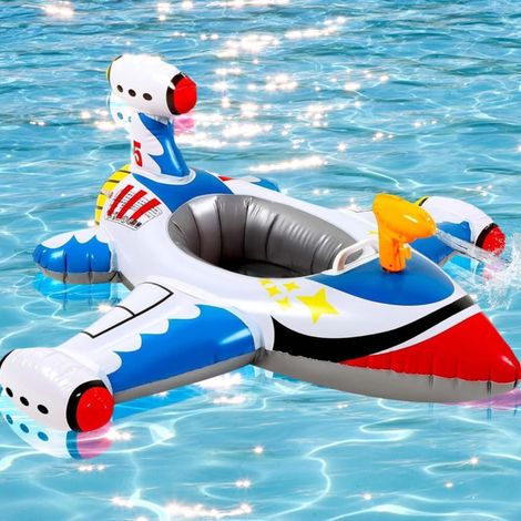 Bouée piscine enfant avec pistolet à eau, flotteur gonflable sécurisé pour jeux aquatiques estivaux. (1/5)