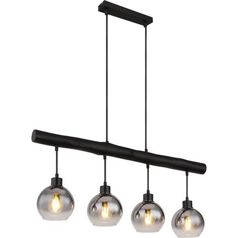 Globo - lampada a sospensione - Moitas - nero - metallo - grande