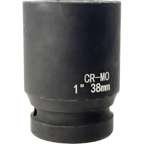 douille 38mm 1" 6 pans, douille a choc 1 38 mm Acier Chrome-Molybdène CR-MO(Black) (1/5)