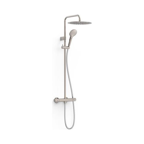 Colonne de douche thermostatique 2 voies Acier - TRES 19039314AC