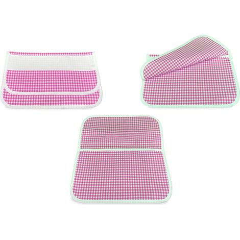 SACHET d'ASILE à CARREAUX FILS TEINTS avec de la toile AÏDA à broder le nom de Rose