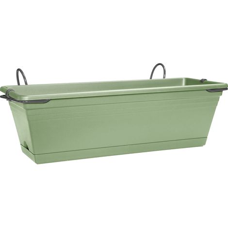 Florus Mediterran Balcony Trough Set 50 Mint Fioriera Rettangolare