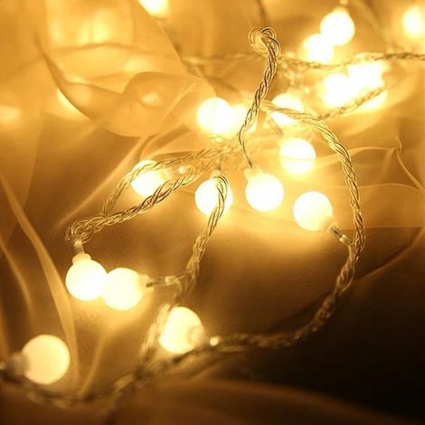 Spherical light strip, 3 meters, 20 LEDs, suitable for indoor and outdoor use (warm white light) (1/5)