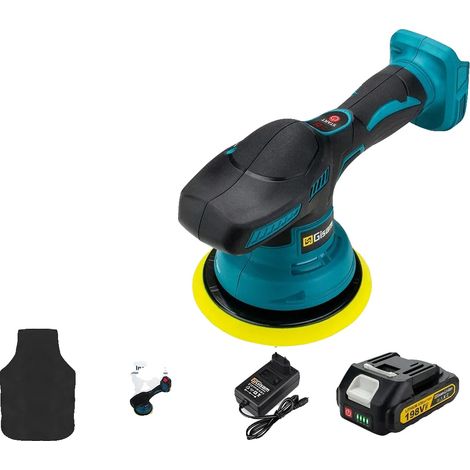 Pulidora de coches, velocidad regulable, compatible con baterías de litio de 18 V, 1 batería. (1/2)