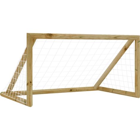 Fußballtor mit Netz 160x80x100 cm Kiefernholz Imprägniert