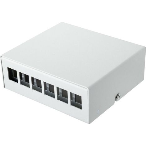 Trywise – Boîtier de consolidation à 6 ports pour modules Keystone, non équipé, compatible avec les systèmes de gestion de câblage professionnels