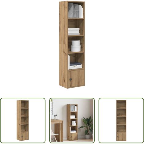 vidaXL Rangement livres - Bibliothèque chêne artisanal 31x24x127 cm bois d'ingénierie (1/5)