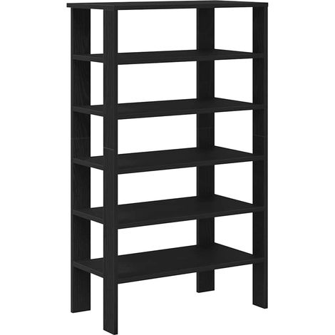 Maison Exclusive - Zapatero madera contrachapada negro 61x32x105