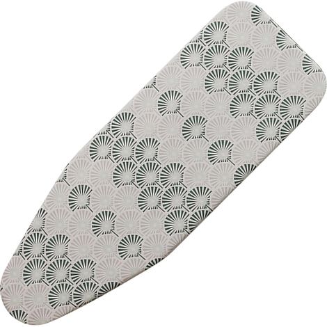 Housse de rechange pour table à repasser avec motif éventail noir et blanc, couche de rembourrage simple en coton, convient pour table à repasser de taille 100 × 34 cm, housse de table à repasser perm (1/5)