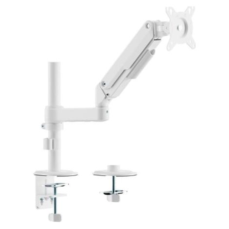 AISENS Soporte de Mesa Eco Contrapeso Giratorio e Inclinable para Monitor/TV 9kg (3 PIVOTES, 1 BRAZO) de 17-32, Blanco