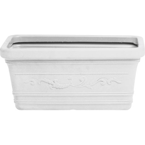 FIORIERA RETTANGOLARE FESTONATA PRESTIGE Col. Bianco cm.100