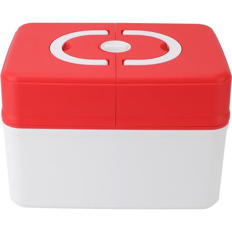 Boîte de rangement de médicaments, vide, grande capacité, avec couvercle et poignée attachée pour la maternelle (1/5)