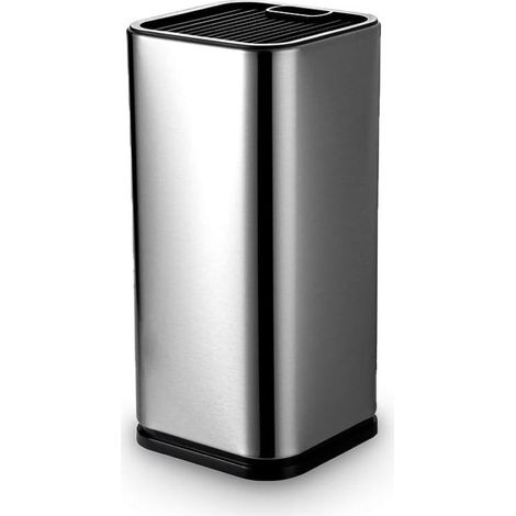 Bloc à couteaux en acier inoxydable, rangement magnétique pour couteaux de cuisine sans perçage