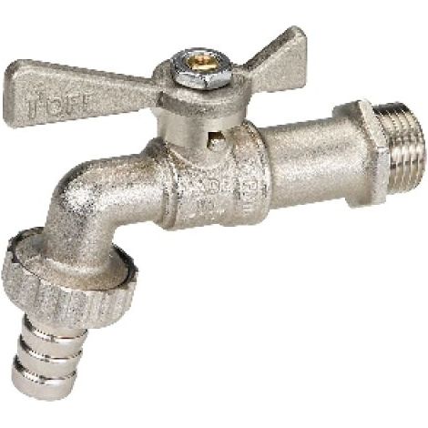RUBINETTO LEGGERO CON PORTAGOMMA LEVA OTTONE NICHELATO 3/4''