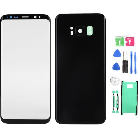 Kit de remplacement verre arrière et écran avant pour Samsung S8, noir (1/5)